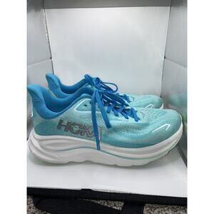 Hoka One One Clifton 10 Blue Women's Running Shoes Size 8 EXCELLENT Comfort